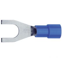 630C6 Cosse à fourche 1.50 mm² 2.50 mm² ø du trou=6.5 mm partiellement isolé bleu 1 pc(s) D98585 - Klauke