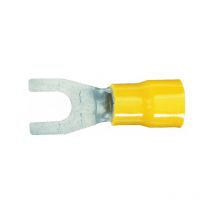 Klauke 650C/5E Yellow pre-insulated fork crimp terminals 6 mm² - M5 - Pack of 50 pcs.
