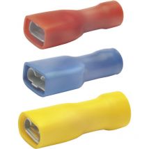 Klauke - 8201AV Flachsteckhülse Steckbreite: 2.80 mm Steckdicke: 0.80 mm 180 ° Vollisoliert Rot 1 St.