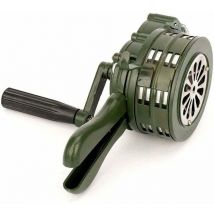 Gabrielle Klaxon à manivelle sirène portable 110dB alarme en métal à commande manuelle alarme de sécurité d'urgence Air Raid