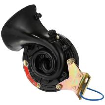 Decdeal - Klaxon d'escargot électrique étanche noir, 105db, 12V/24V, son de rage, pour voiture, moto, camion, bateau