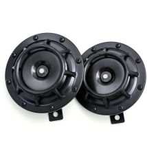 Lifcausal - Klaxon électrique pour voiture 125 mm 12 v 2 pièces Kit de klaxon double très fort à tonalité élevée/faible avec grille de protection