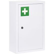 Armadietto per Medicine a 3 Ripiani in Acciaio con 2 Chiavi - Kleankin