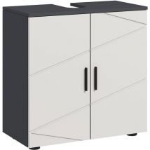 Kleankin - Bathroom Vanity Unit, Sink Cabinet with Shelf 10 x 20cm ''u'' Cut-Out'