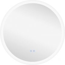 Kleankin - Illuminated Bathroom Mirror with led Lights, 3 Colours, Defogging Film φ 70 x 3Dcm