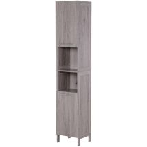Kleankin - Mobile Bagno Salvaspazio In Mdf Con Armadietti A 2 Ante E Ripiani
