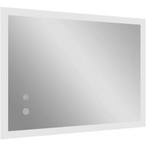 Kleankin - Specchio per Bagno con Luci led a 3 Colori e Design Antiappannamento