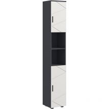 Kleankin - Tall Bathroom Storage Cabinet, Slim Bathroom Cabinet with Soft Close - Light Grey