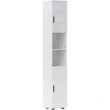Kleankin - Tall Bathroom Storage Cabinet with Soft Close Mechanism, White
