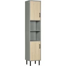 Kleankin - Tall Bathroom Storage Cabinet, Slim Floor Cabinet for Living Room