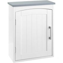 Kleankin - Wall Mounted Bathroom Cabinet with Adjustable Shelf, Light Grey
