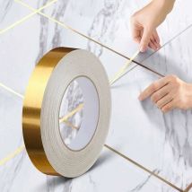 KZQ - Klebeband, Gold, 50 m, wasserfest, für den Einsatz auf Fliesen, Wänden und in Räumen, selbstklebend, für Innendekoration, Nutzpflanzen