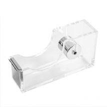 Klebebandhalter, bürotauglich, 12 × 3,5 × 6,5 cm, transparent