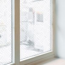 Klebefolie 50x116 Cm Dekorativ Selbstklebend Blickdicht Pvc Folie Für Badezimmer Milchglas Sichtschutzfolie Fenster Dekorfolie Wellen Der Harmonie