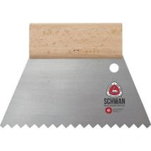 Kleberspachtel Länge 180 mm Breite 180 mm Zahnung B2 Trapezzahnung gehärteter Stahl Holzleiste