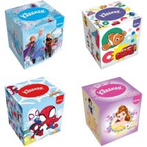 Fazzoletti Disney Cubic Box (12 scatole da 48 fazzoletti) - giocoso con i personaggi preferiti dei tuoi bambini - Kleenex