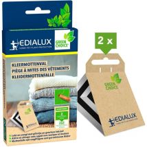 Edialux - Piège à mites des vêtements anti-mites textiles, protection sans produits chimiques et sans odeur pour armoires et textiles, 2 mois de