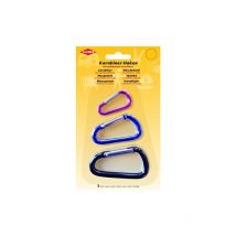 Mousqueton, set de 3, couleurs assorties noir 52418 - Kleiber