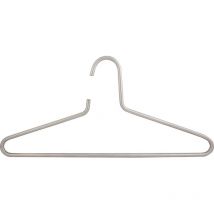 Metallbügel Petet starr - Kleiderbügel Metall mit Hosensteg - 2in1 Kleiderbügel und Hosenbügel, Edelstahl unbehandelt - Pohl