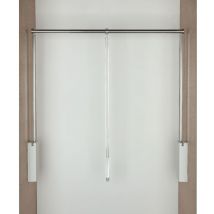Servetto - Kleiderlift passend zu Kleiderlift T3 - verstellbar 750-1100mm, Stahl/Kunststoff weiß/verchromt