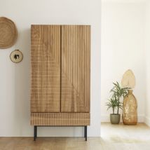 Schrank aus massivem Teakholz 95 cm