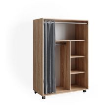 Kleiderschrank Doros, Sonoma, 100 x 146.6 cm mit Rollen Vicco