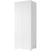 Lomadox - Kleiderschrank Drehtürenschrank in weiß Hochglanz CAIRNS-132, b/h/t ca. 80/200/52 cm