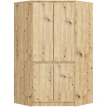 Kleiderschrank Artisan Eiche 100 cm 4 Türen 6 Regalböden B100xH180xT50 cm