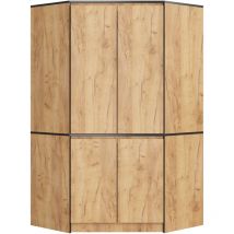 Kleiderschrank Craft Eiche 100 Cm 4 Türen 6 Regalböden B100xh180xt50 Cm
