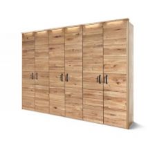 Kleiderschrank 6-türig Wildeiche 289x60x219 natur geölt halmstad 102