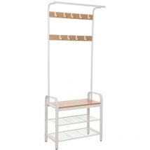 Songmics - Garderobenständer mit Regalen für Schuhe - H183 cm