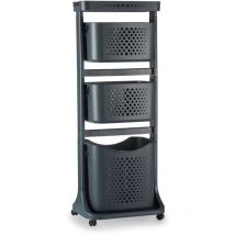 Kipit - Kunststoffregal für den Kleiderschrank mit 2 Körben comfy places, 42 x 30 x 108 cm