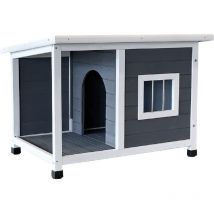 Gardiun - Kleine Hundehütte Dona 85x58x60 cm Fronteinstieg - Top mit Asphaltgewebe Türmaß 23 x 35 cm
