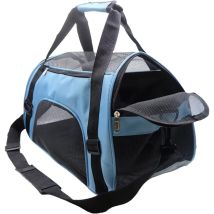 Kleine Katzentragetasche für Kätzchen, Welpen, kleine Hunde, Haustiertasche, tragbare Reisetasche für Katzen (blau)
