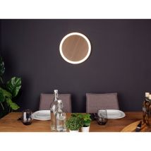 Led Wandleuchte moon für Wand & Decke Holzoptik 3 Stufen dimmbar, ø 30cm