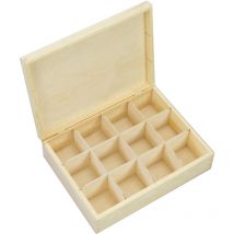 Kleine Teebox mit 12 Fächern