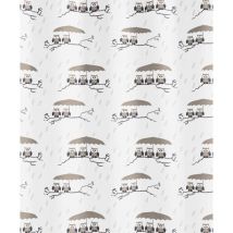 Kleine Wolke - Duschvorhang Eulen taupe, 180x200 cm Duschvorhänge