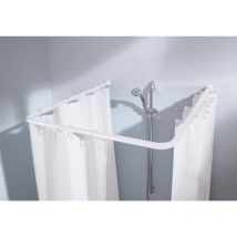 Universalstange weiß Befestigung für Duschvorhänge - Kleine Wolke