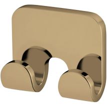 Doppelter Handtuchhalter – goldfarbener Zamak – Wandmontage – 55 mm – 22 mm – 48 mm