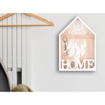 Kleines Schlüsselbrett gina Holzoptik-Weiß, Höhe 30cm