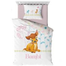 Disney Bambi Bettwäsche - 100 x 140 cm aus 100% Baumwolle Weich und Atmungsaktiv
