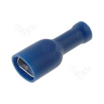 Klemme Faston Buchse 6,3mm Isoliert Farbe blau