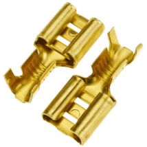 Klemme Faston Buchse 6,3mm mit Halterung unisoliert (20 Stück)