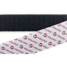 E08802033013025 Klettstreifen zum Aufkleben Haftteil (l x b) 25000 mm x 20 mm Schwarz 25 m - Velcro