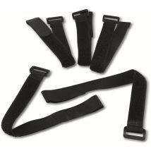 Chilitec - Klettband-Set mit Öse 5 Stück, 30x2cm, schwarz