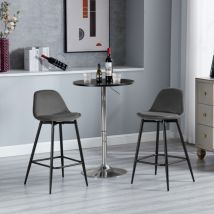 Barhocker 2er Set, Küchenhocker mit Rückenlehne Fußstütze, Barstühle Samt, Tresenhocker Bistrohocker mit Metallbeinen, für Küche Bars Esszimmer