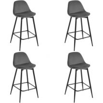 Klihome Barhocker 4er Set, Küchenhocker mit Rückenlehne Fußstütze, Barstühle Samt, Tresenhocker Bistrohocker mit Metallbeinen, für Küche Bars