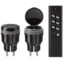 KlikAanKlikUit AGC2-3500R Kit de prises compactes pour l'extérieur Noir