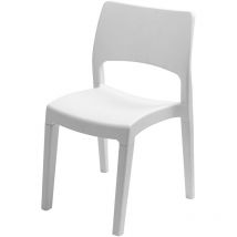 Klik/Klak - Chaise de jardin en résine. Chaises à manger, fauteuils d'extérieur couleur blanche