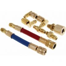 Klimaanlage Umrüstadapter Schlauch-Set für R134a und R12 – Gummi + Metall – 8 Stück – Einfach zu installieren